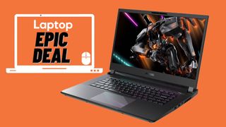 Gigabyte Aorus 15 gaming laptop against white background